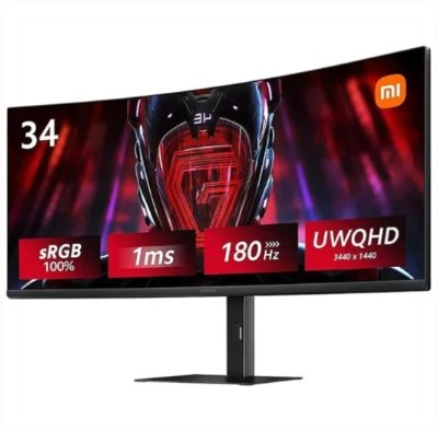 Monitor Xiaomi 34 G34WQi CURVO WQHD 3440x1440 180Hz 1ms FreeSync premiun 100% sRGB Black