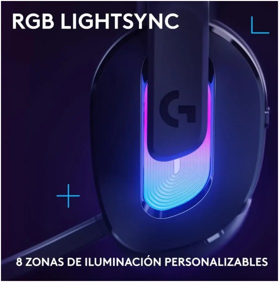 Audifono Logitech G522 Gaming LighSpeed Wireless & Bluetooth Stereo Negro 981-001543