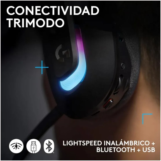 Audifono Logitech G522 Gaming LighSpeed Wireless & Bluetooth Stereo Negro 981-001543