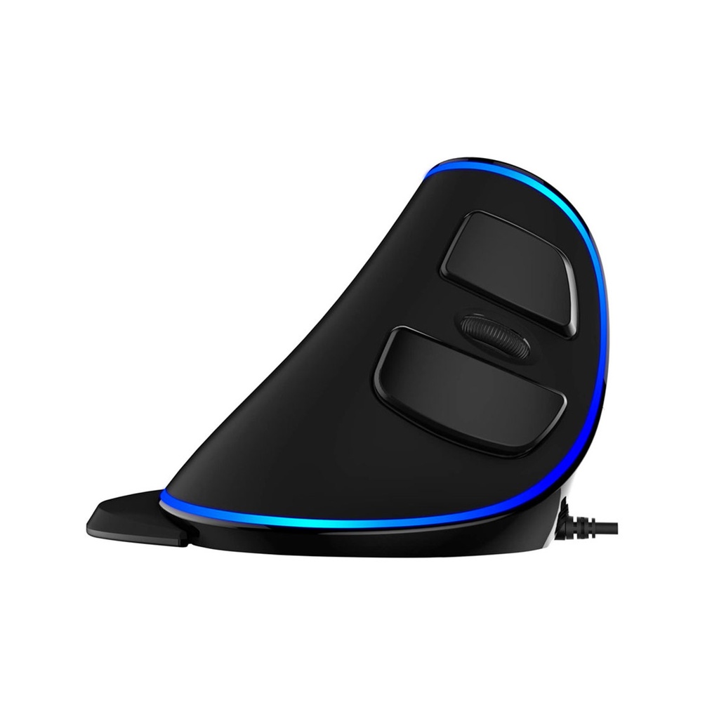 Mouse Delux M618 Plus Single Led blue Vertical alambrico