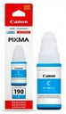 Botella de Tinta Canon GI-190 Cyan 70Ml 190C