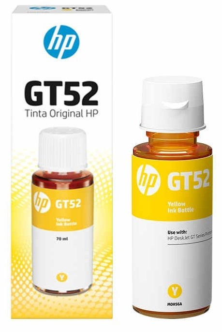 Kit de 4 Botellas Tintas HP GT52 Negro-Amarillo-cian-magenta