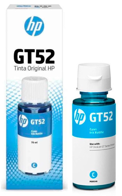 Kit de 4 Botellas Tintas HP GT52 Negro-Amarillo-cian-magenta