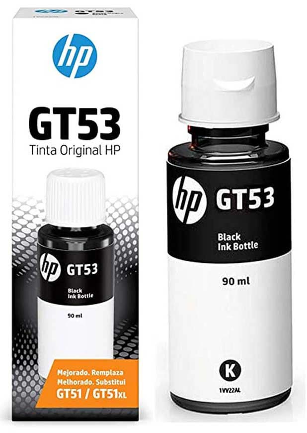 Kit de 4 Botellas Tintas HP GT52 Negro-Amarillo-cian-magenta