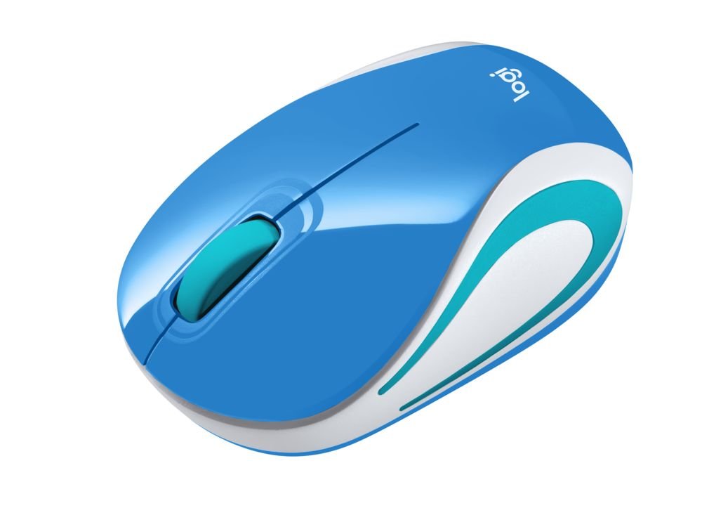 Mouse Logitech wireles M187 Mini Palace Blue 910-005360