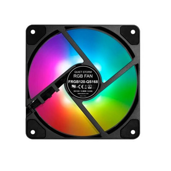 QUIET STORM RGB 120.0 mm Fan, Addressable LED,ASUS/Gigabyte/MSI compatible FRGBQS120