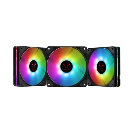 QUIET STORM RGB 120.0 mm Fan Kit, Addressable LED,ASUS/Gigabyte/MSI compatible FRGB120-QS168X