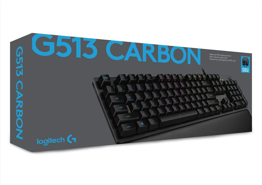 Teclado Logitech Gaming G513 Carbon Mecanico Version Black RGB GX-Brown Tactile 920-009322