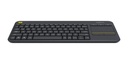 Teclado Logitech k400 Plus inalambrico con touchpad