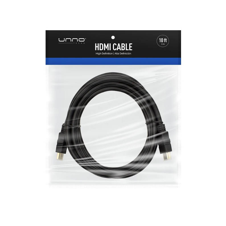 Cable HDMI UnnoTekno 3mtrs 10ft CB4110BK