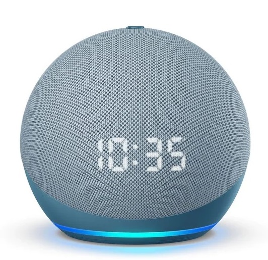 Parlante Echo Dot. 4ta Gen. Inteligente con Reloj Alexa Twilight Azul UPC 840080564401