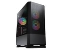 Case Cougar Gamer MX430 mesh RGB vidrio templado Mid-Tower no incluye fuente de poder negro  3851C60.0003