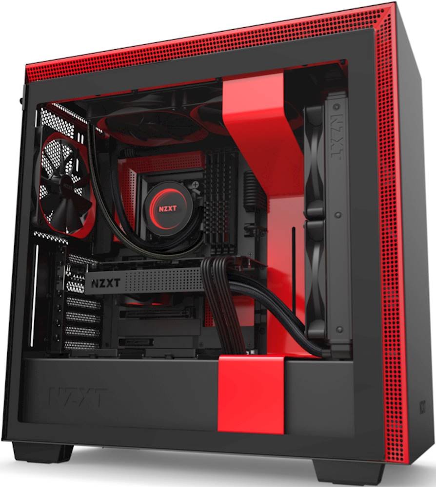 CASE Gaming NZXT H710 Mid Tower ATX Black/Red  CA-H710B-BR  100015626  