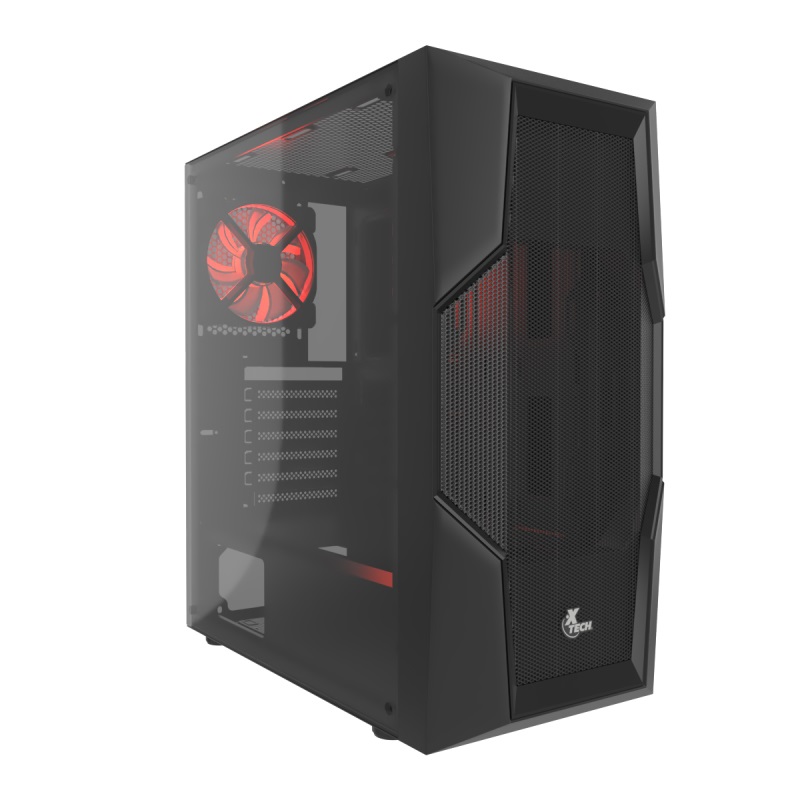 Case Xtech Phobos ATX Mid Tower Case Gamer 1Fan Rear Black XTK04