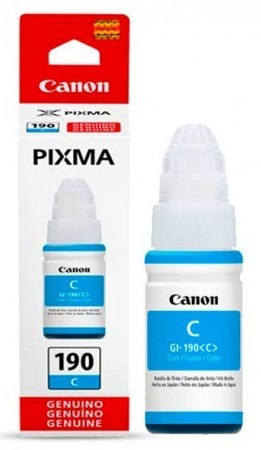 Botella de Tinta Canon GI-190 Cyan 70Ml 190C