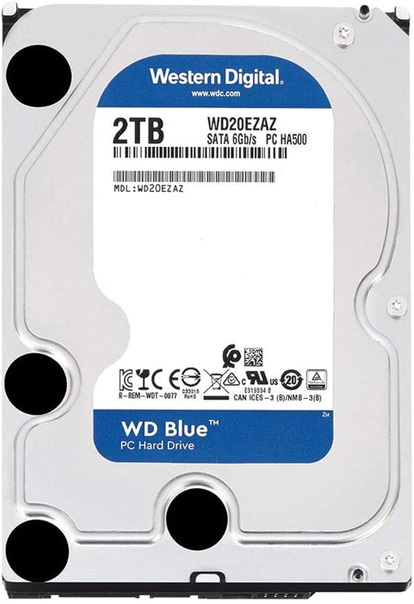 Disco Duro Interno 2tb WD Serie Blue ata-600mbps 5400rpm 3.5inc  WD20EZAZ