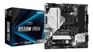 MBO ASROCK B550 PRO4 AMD AM4 3ra. Ryzen 4-DDR4 2M.2 HDMI Dsub PCIe4.0 8USB2.0 ATX