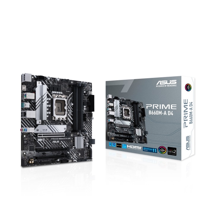 Mbo Asus Prime B660M-A D4 12va. Lga1700 DDR4-5333 HDMI DP M.2 USB3.2 PCIe5.0 ATX