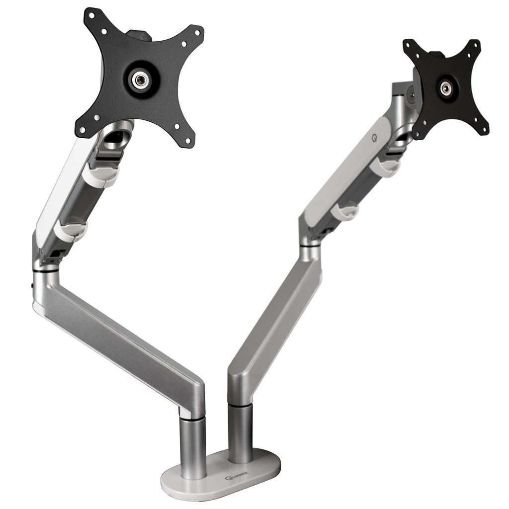 Soporte Para Monitor Quasad Doble Brazo para escritorio Mon 17-32 Pulgadas 2-10Kg Silver QE0Z-2   ADAQUALCDOZ2BK