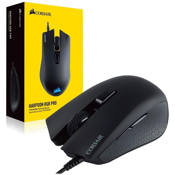 Mouse Corsair Harpoon RGB Pro Optico 6 Botones 6000DPI Black 