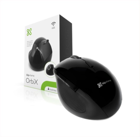 Mouse Klip Xtreme Ergonomico Orbix Inalambrico 2,4Ghz KMW-500BK
