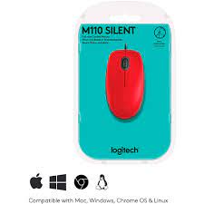 Mouse Logitech M110 Silent USB Red 910-005492 / 6755