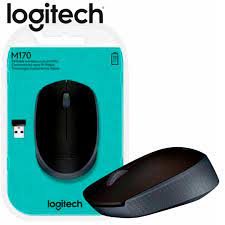 Mouse Logitech wireles M170 Inalambrico negro/gris  910-004940