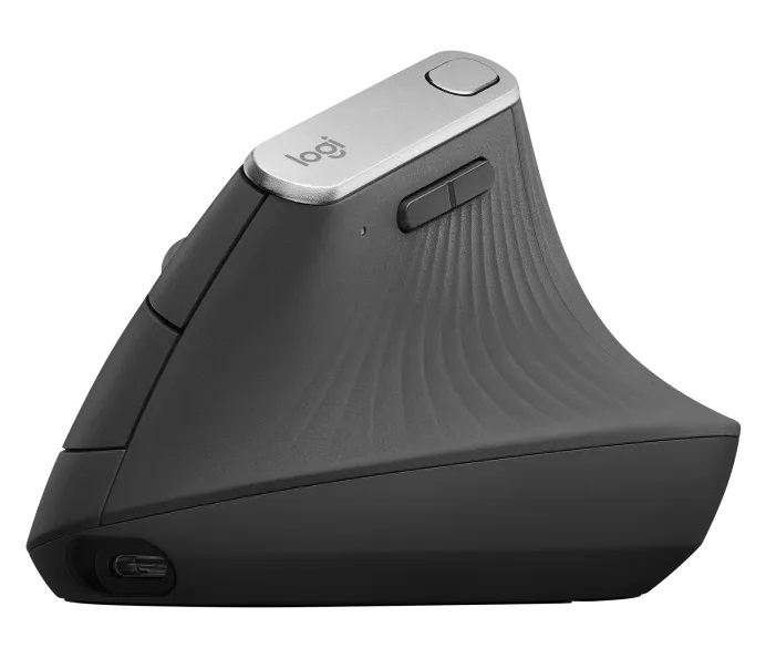 Mouse Logitech MX Vertical Negro Ergonomico Easy Switch Flow Unifying Bluetooth USB Recargable  910-005447