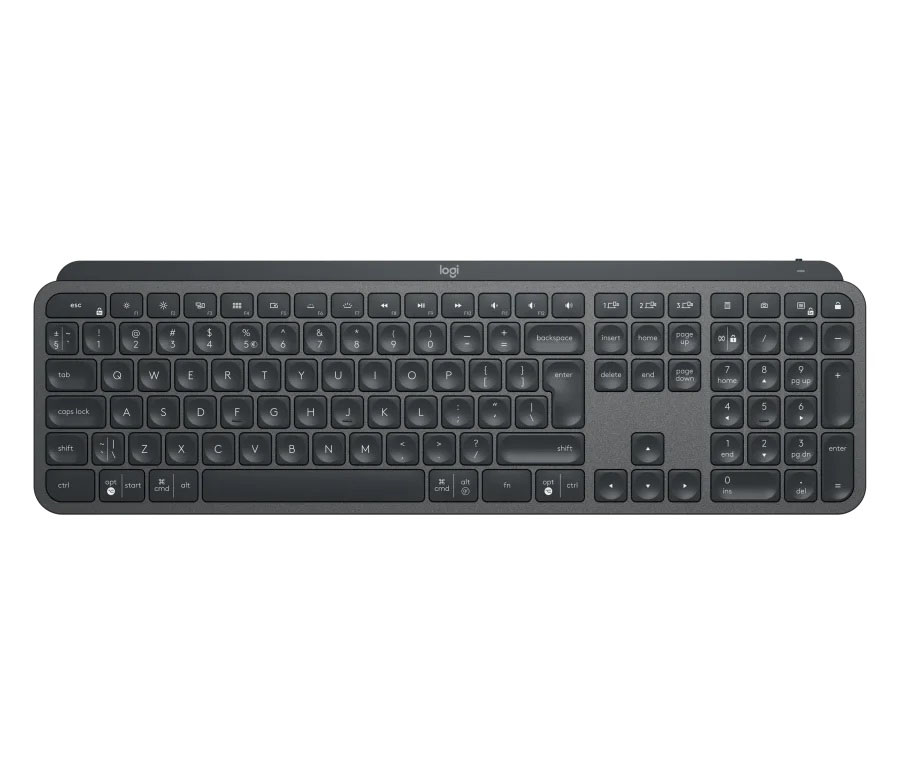 Teclado Logitech Mx Keys Inalambrico iluminado Español Windows Mac Linux ios android  Grafito 920-009296