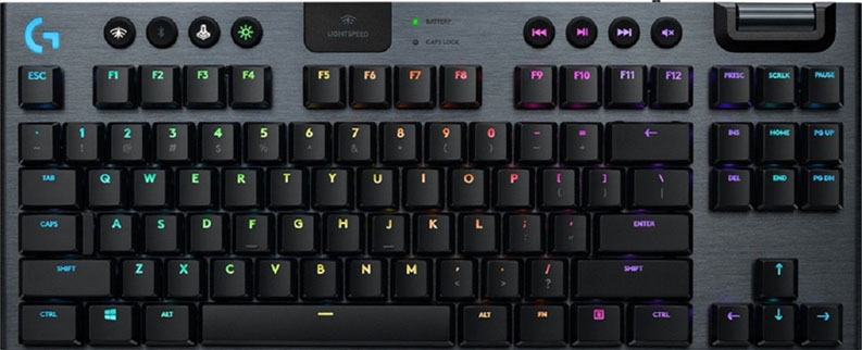 Teclado Logitech Gaming G915 Kydb Eng TKL mecanico Lightspeed RGB 920-009495