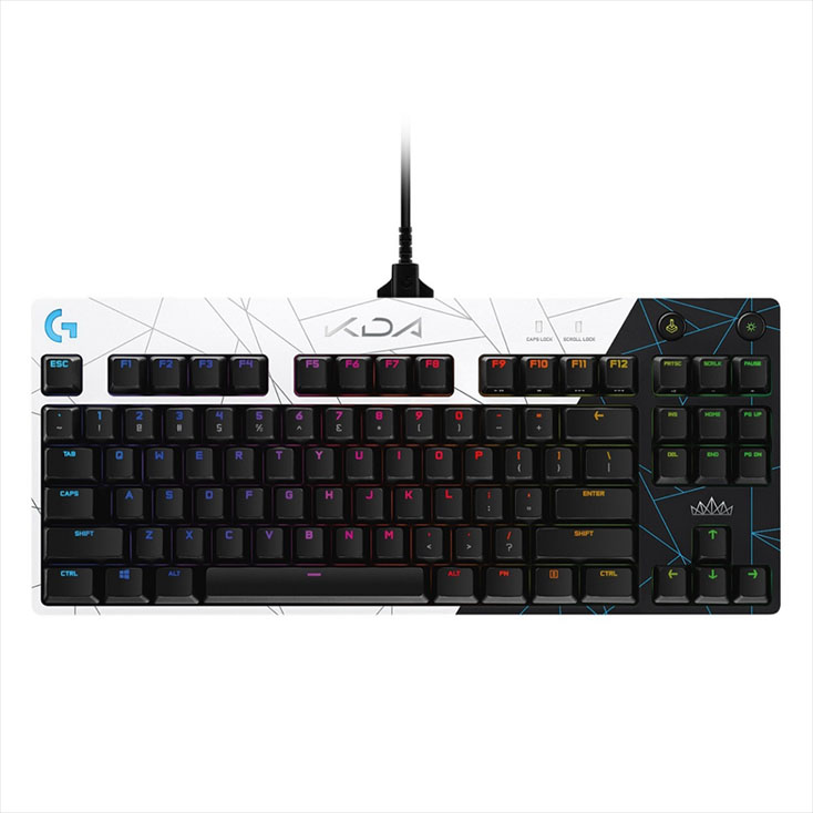 Teclado Logitech Gamer G Pro X KDA TKL RGB Mecanico GX Brown Tactile  920-010074