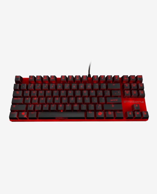 Teclado Gaming Ozone STRIKEBATTLE Rojo Mecanico US Brown Switch