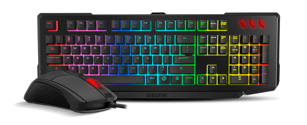 Combo Teclado + Mouse Ozone Gaming Double Tap Español