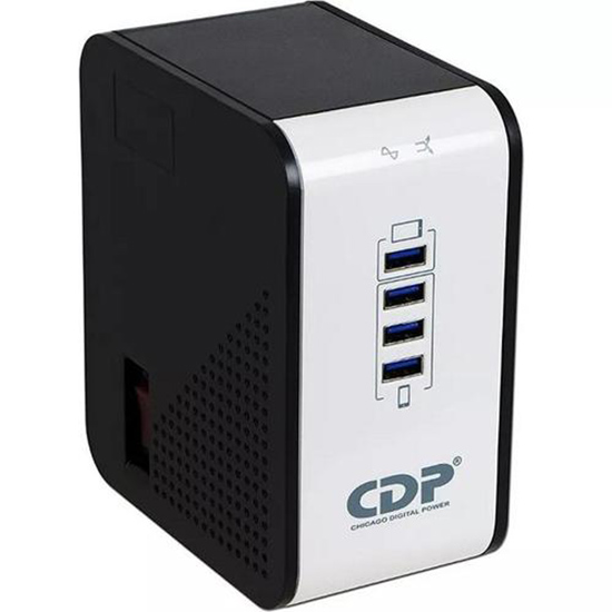 Regulador De Voltaje CDP 8 Tomas 4 USB R2CU-AVR1008 1000va/500w