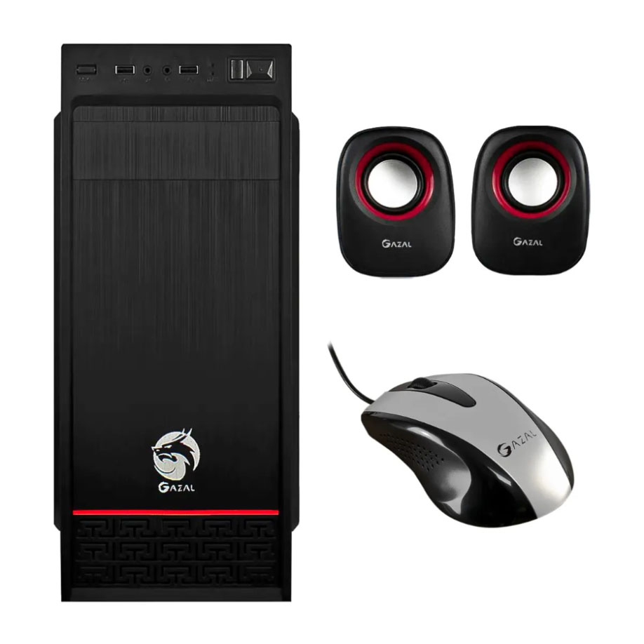 Case combo GAZAL 3405 ATX 1 Bahia/Mouse/Teclado/Parlantes/Fuente Gen/Linea Roja