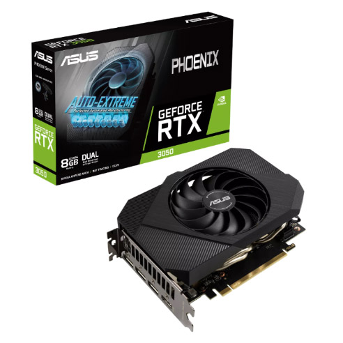 Tarjeta De Video Asus Phoenix RTX-3050-8G 8GB GDDR6 128bit HDMI 3DP 1VENT. PCI exp. 4.0 PH-RTX3050-8G