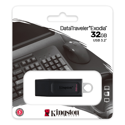 FLASH MEMORY KINGSTON DataTraveler Exodia DTX 32GB USB 3.2 Black