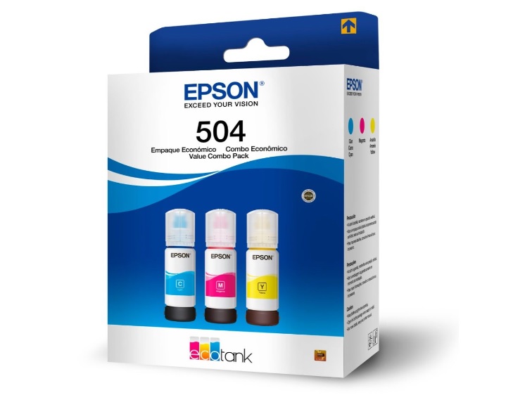 Tinta EPSON STYLUS 504 Tripack Cyan-Magenta-Amarillo T504520-3P