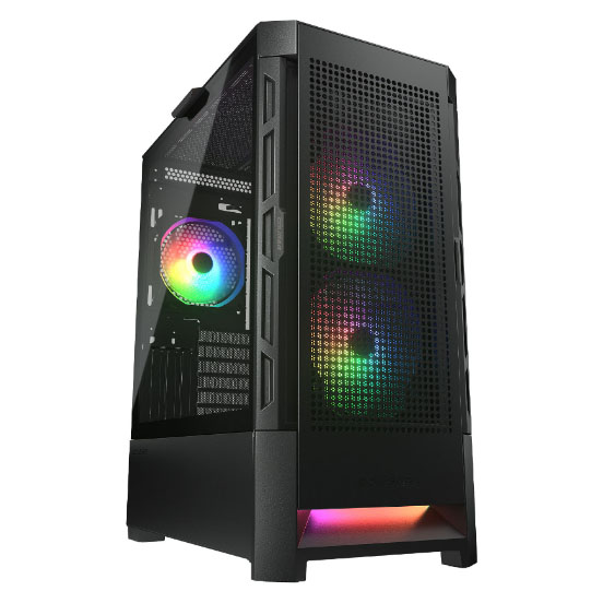 Case Cougar Gamer Duoface RGB vidrio templado Mid-Tower no incluye fuente de poder negro 385ZD10.0001