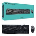 Teclado + Mouse Logitech Mk200 Media Negro usb Plug and Play Resistente a salpicaduras 920-002716