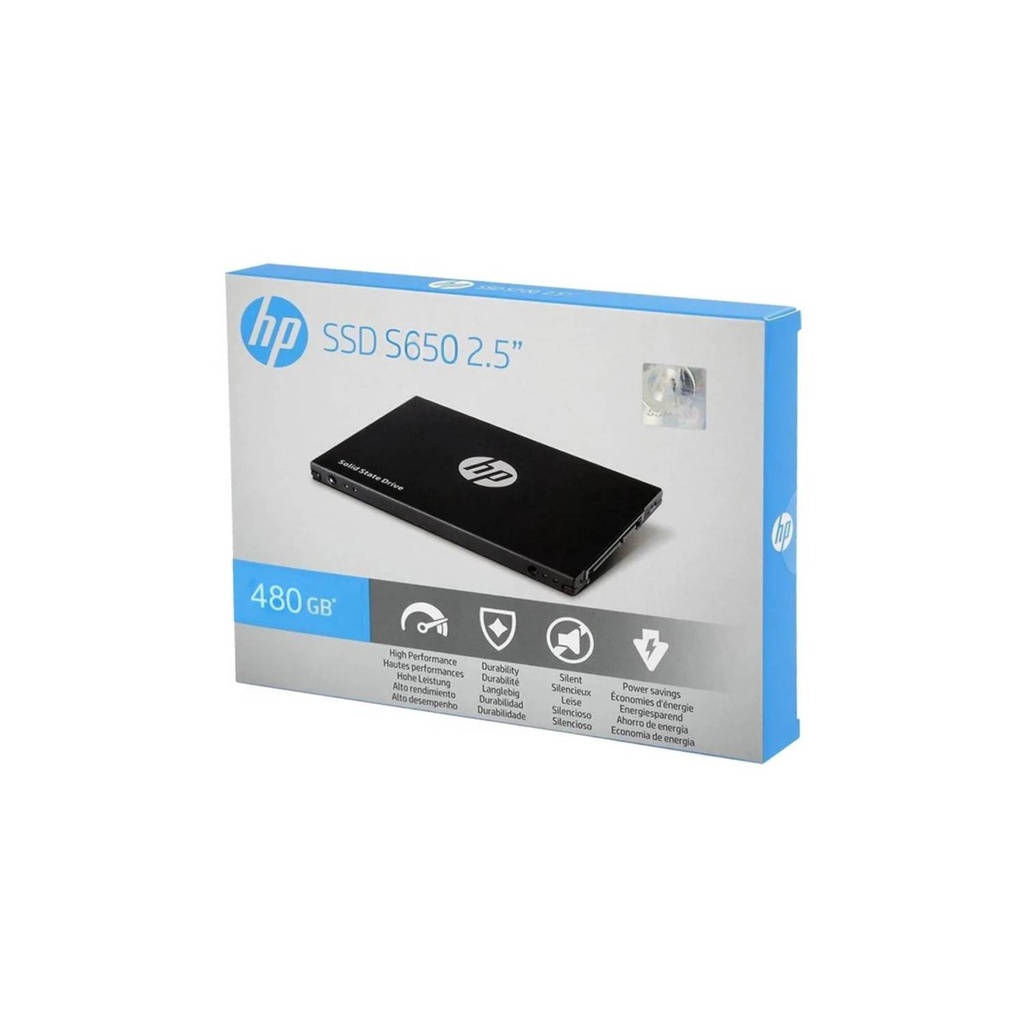 SSD HP S650 480Gb 2,5Inch Sata3,0 3D TLC NAND Interno 345M9AA·ABB