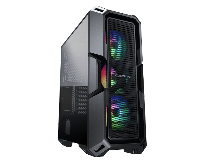 Case Cougar Gamer MX440 Mesh vidrio templado RGB Mid-Tower no incluye fuente de poder black  3856C10.0007