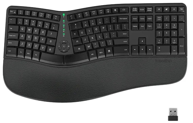 Teclado Meetion wireless DirectorW Ergonomico Black Spanish MT-Director W