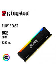 Memoria Ram Kingston 8gb DDR4 3200 RGB Fury Beast CL16 PN KF432C16BB2A/8