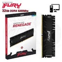 Memoria Ram KINGSTON FURY RENEGADE 32GB 512M X 64Bit DDR4-3200 CL 16 288-Pin Negro KF432C16RB2/32