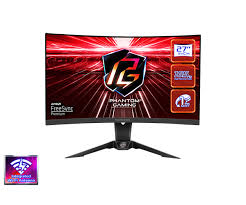 Monitor Asrock gamer PG27Q15R2A 27 inch LED curvo QHD (2560 x 1440) 165Hz 1ms HDMI Display Port WiFi