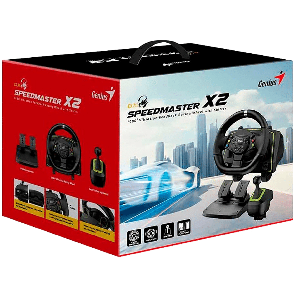 Volante Genius Gx SpeedMaster X2 Racing Wheel Para Pc PS3-4 Xbox Series