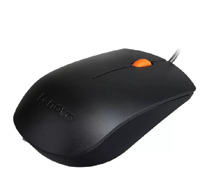 Mouse Lenovo 300 USB Black 1600 DPI para diestros y zurdos