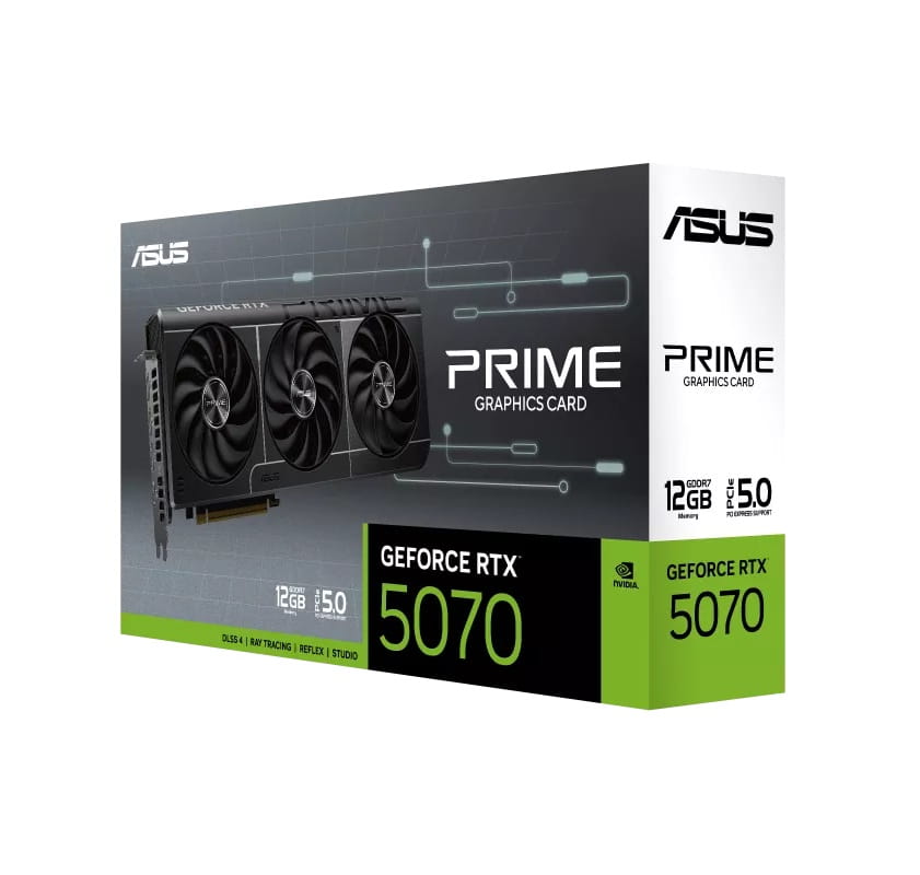 Tarjeta de Video Asus Prime RTX-5070 12Gb Oc Edition Gddr7 128bit 1hdmi 3dp 3vent Pcie 5.0 PRIME-RTX5070-O12G