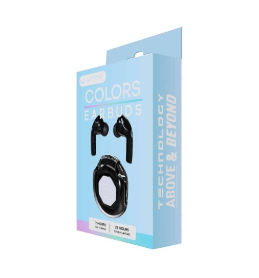 Audífono + micrófono UnnoTekno HS7508BK colors earbuds inalambricos TWS negro